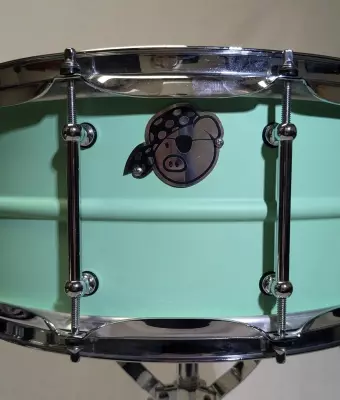 Pork Pie - Aluminum Snare Drum Sea Foam Green 6.5